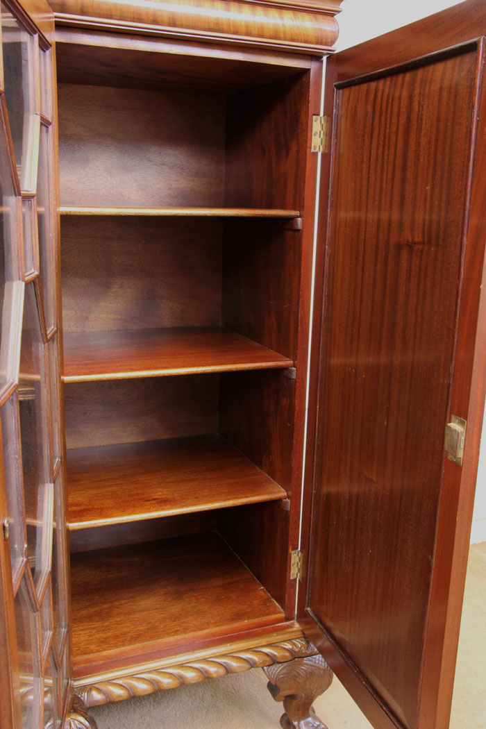 10988r13 Antique Mahogany Breakfront Bookcase, Antique Mahogany Breakfront Bookcase