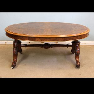 Antique Victorian Burr Walnut Coffee Table
