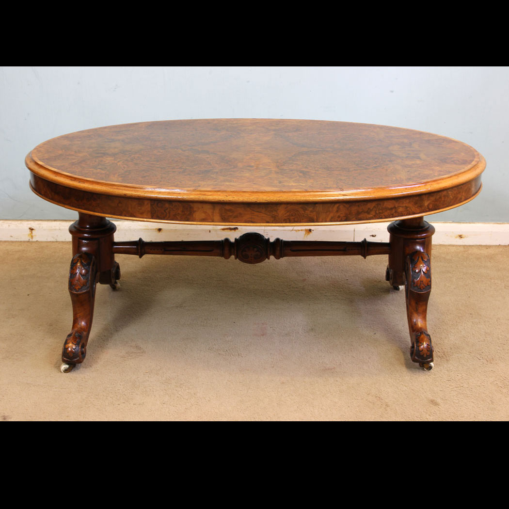 10989r01Antique Victorian Burr Walnut Coffee Table Antique Victorian Burr Walnut Coffee Table