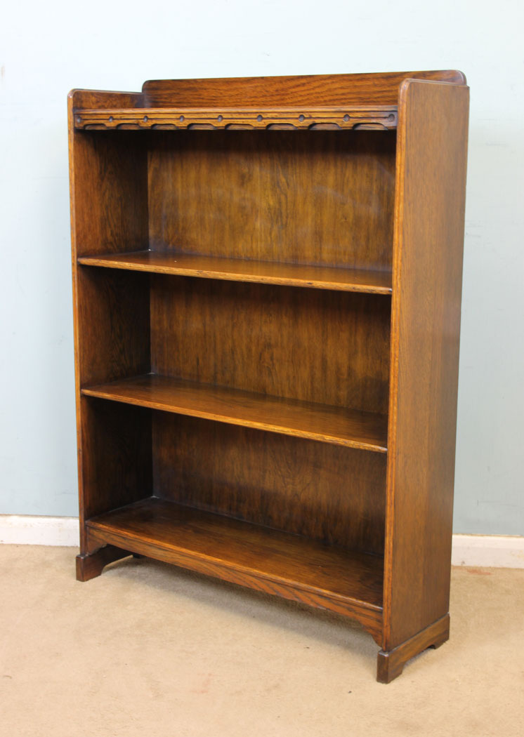 10995r3 Antique Oak Open Bookcase, Antique Oak Open Bookcase Shelves