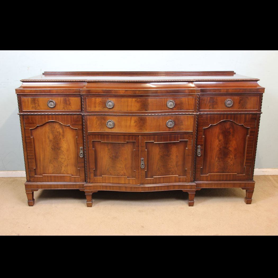 10997r01 Quality Antique Mahogany Sideboard, Antique Mahogany Breakfront Sideboard