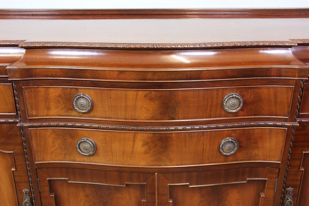 10997r13 Antique Mahogany Sideboard, London, Antique Mahogany Breakfront Sideboard