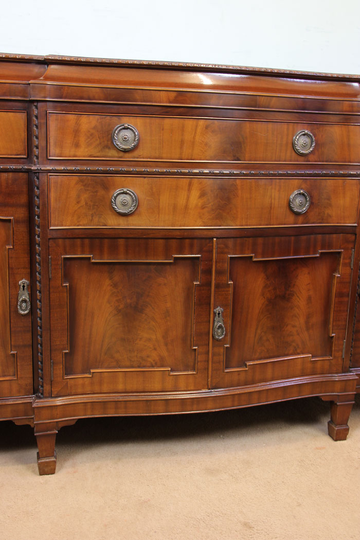 10997r4 Quality Antique Mahogany Sideboard, Server, Antique Mahogany Breakfront Sideboard