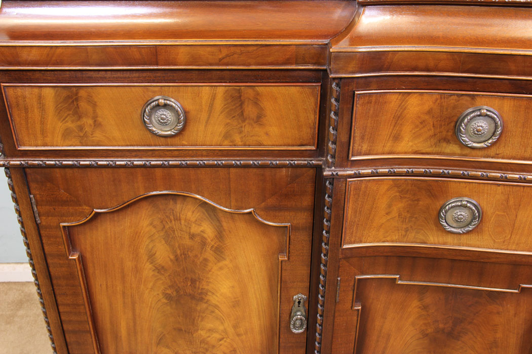 10997r6 Quality Antique Mahogany Sideboard, Antique Mahogany Breakfront Sideboard