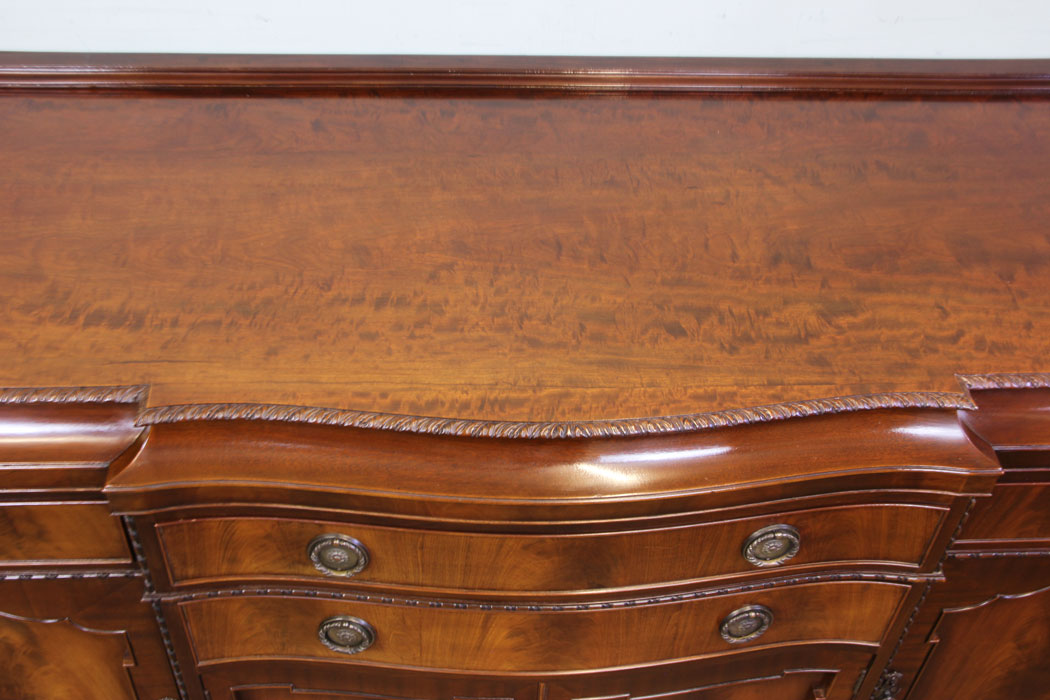 10997r8 Quality Antique Mahogany Sideboard, London, Antique Mahogany Breakfront Sideboard