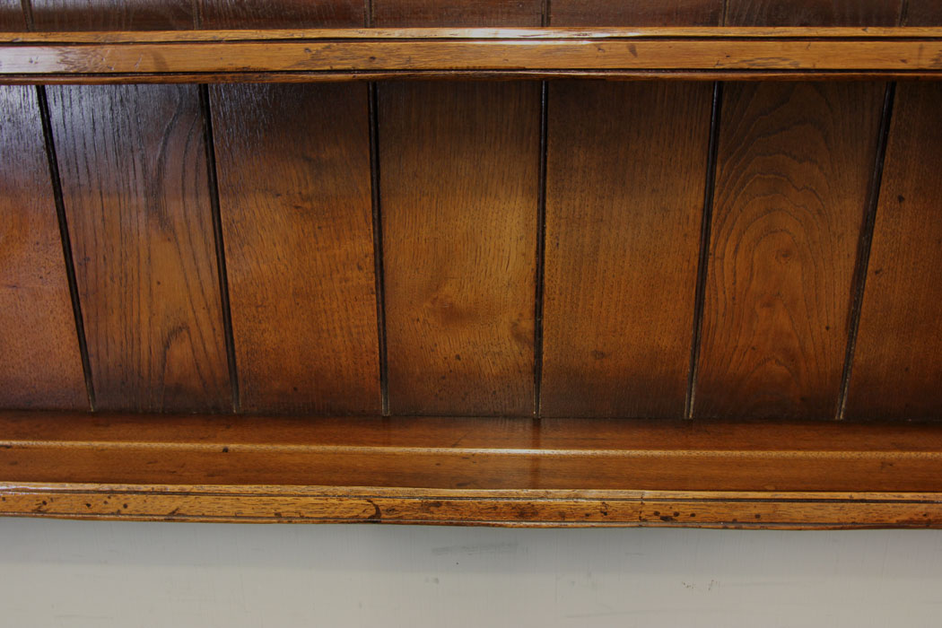11005r4 Antique Oak Plate Rack, Display Shelves, Antique Oak Hanging Plate Rack
