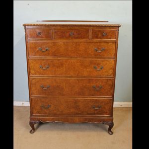 Quality Burr Walnut Chest of Drawers