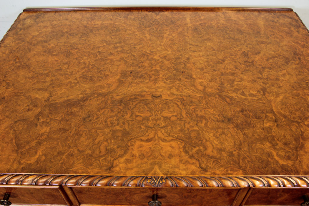 11038r4 Quality Burr Walnut Chest of Drawers, Bedroom Furniture, Quality Burr Walnut Chest of Drawers,