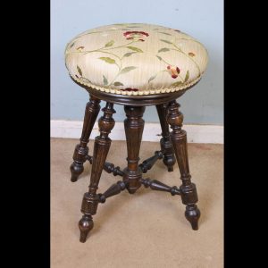 Antique Adjustable Piano / Dressing Table Stool.