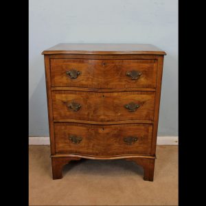 Antique Figured Walnut Small Chest of Drawers