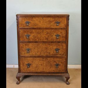 Quality Burr Walnut Chest of Drawers,