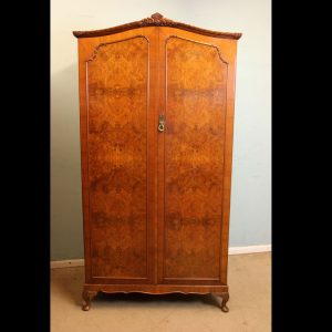 Quality Burr Walnut Double Wardrobe