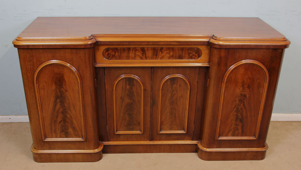 11057r2 Antique Mahogany Sideboard Dresser Base, Antique Victorian Mahogany Breakfront Sideboard Dresser Base.