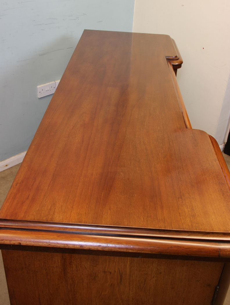 11057r7 Antique Sideboard Base, Antique Victorian Mahogany Breakfront Sideboard Dresser Base.