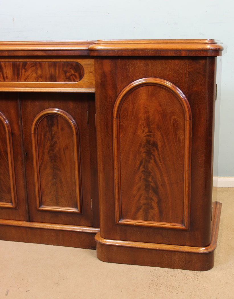 11057r8 Antique Chiffonier Sideboard Base, Antique Victorian Mahogany Breakfront Sideboard Dresser Base.