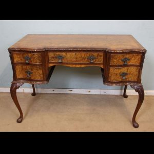 Burr Walnut Writing Side Table / Dressing Table,