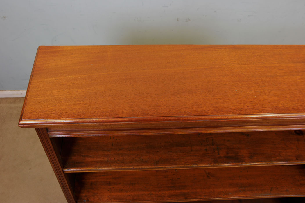 11075r7 Antique Mahogany Bookcase, Antique Open Bookcase