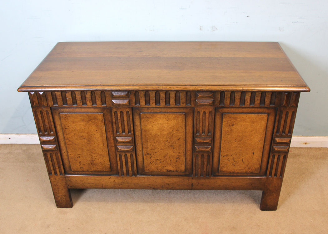 Antique Blanket Coffer Chest, Norfolk, Antique Oak Coffer Blanket Chest