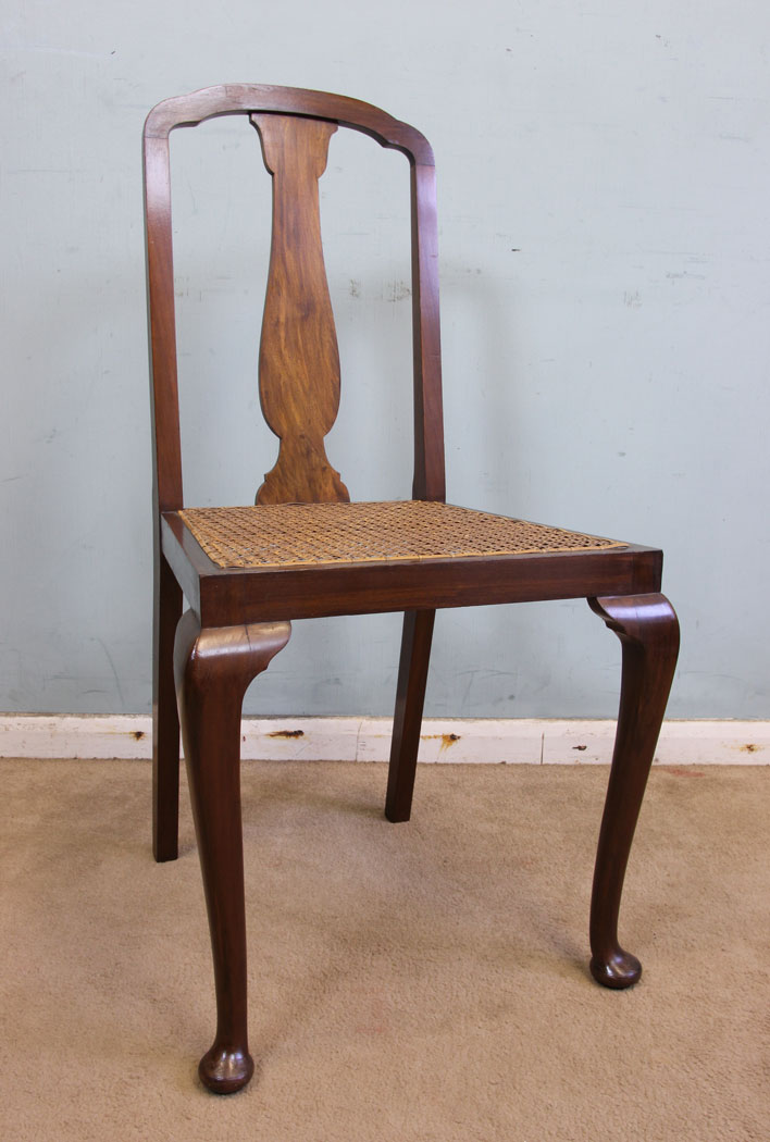 Antique Cane Bedroom Chair, Antique Walnut Bedroom Chair