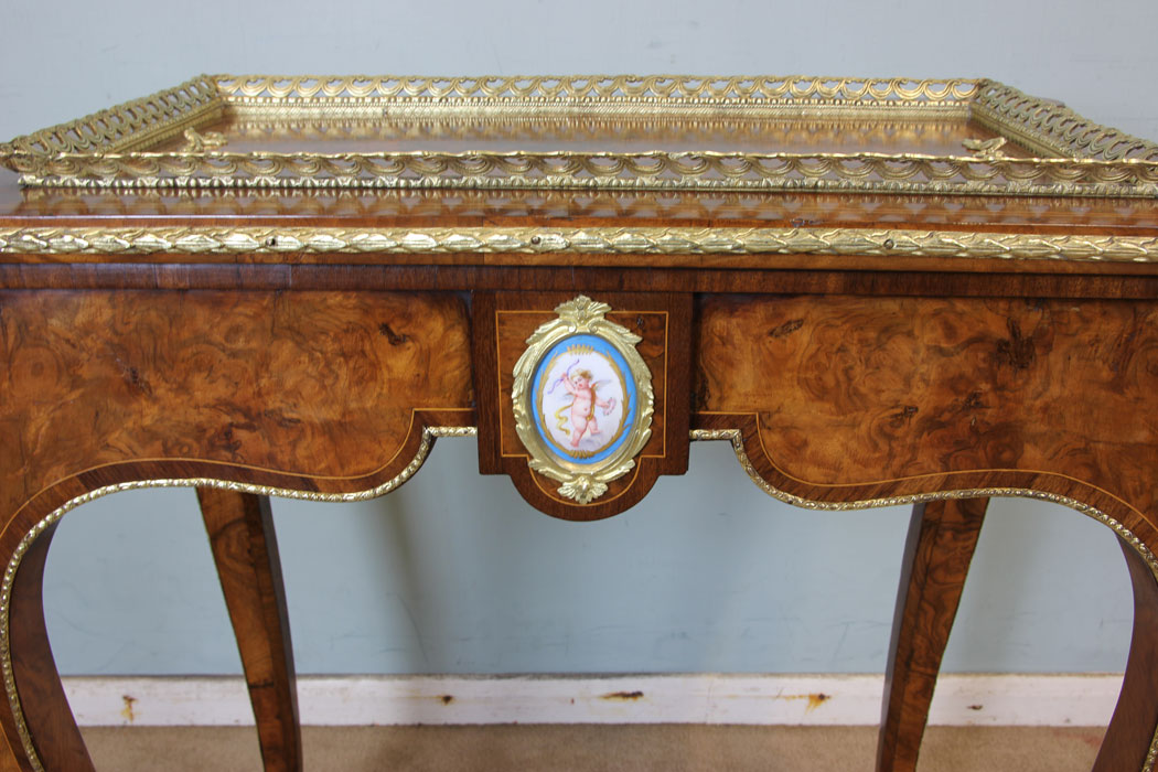 Antique Jardiniere Planter with ormolu cherub mounts, Antique Victorian Burr Walnut Jardiniere / Planter