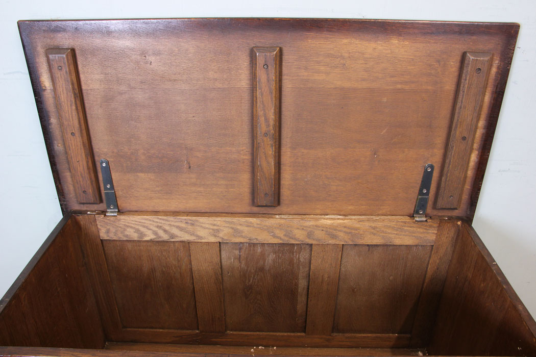 Antique Oak Blanket Chest, Norfolk, Antique Oak Coffer Blanket Chest