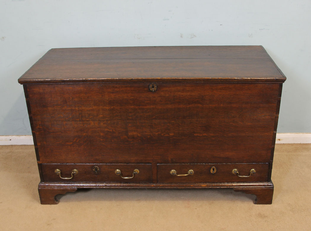 Antique Oak Mule Blanket Chest, Antique 19th Century Oak Mule Chest,