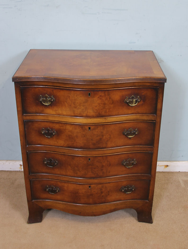 Antique Small Chest of Drawers, (3) Antique Small Burr Walnut Chest of Drawers