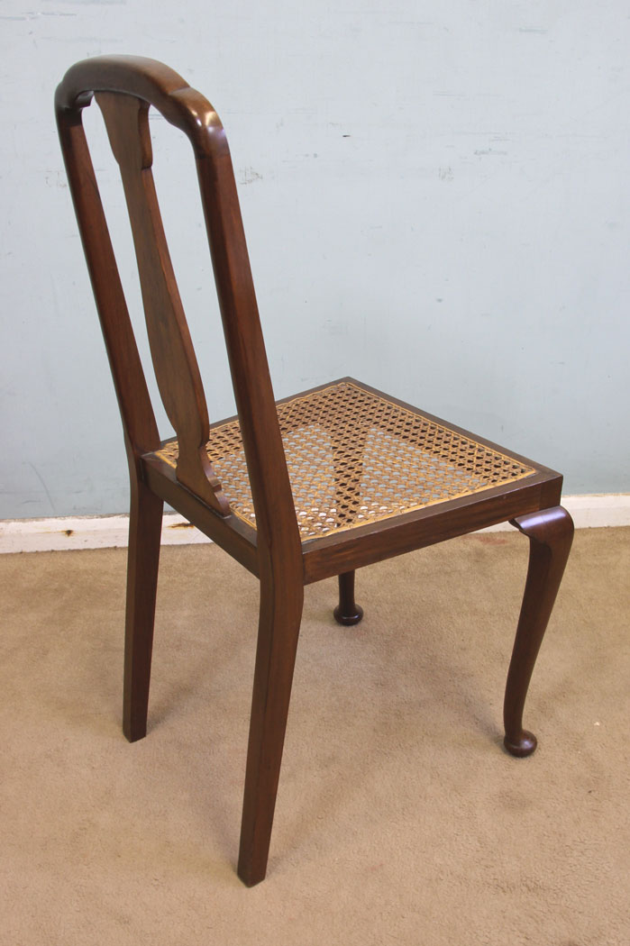 Antique Walnut Cane Chair,