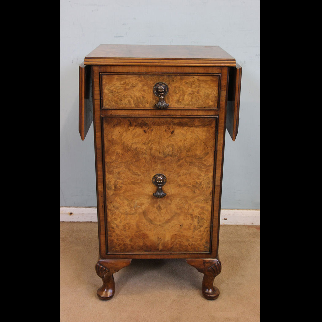 Antique Walnut Side Cabinet, Antique Walnut Side Cabinet