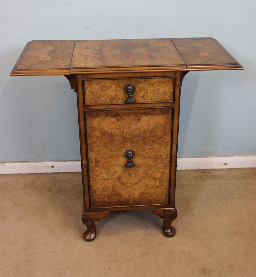 Antique Walnut Side Cabinet, Lamp Table, (4) Antique Walnut Side Cabinet,