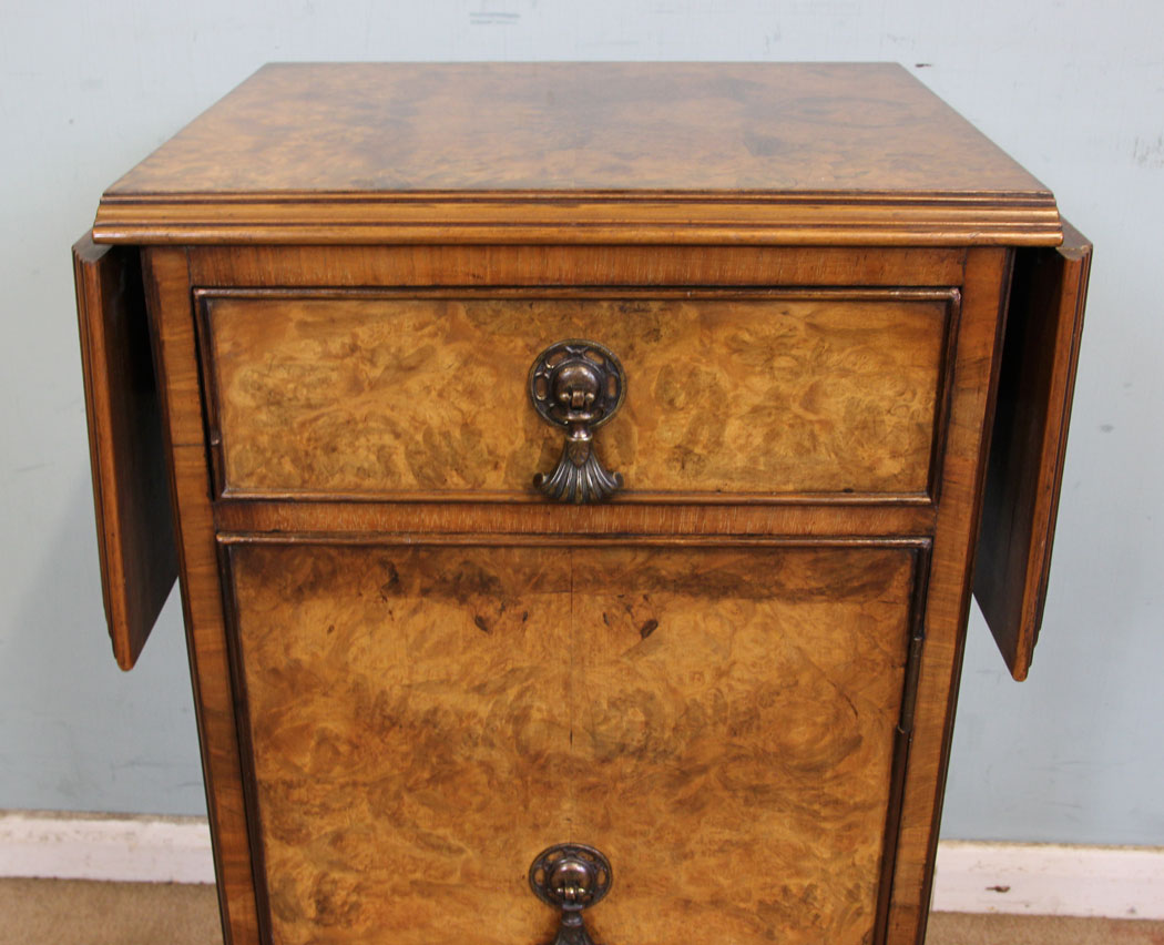 Antique Walnut Side Cabinet, Lamp Table, (5) Antique Walnut Side Cabinet,