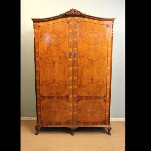 Antique Burr Walnut Double Wardrobe