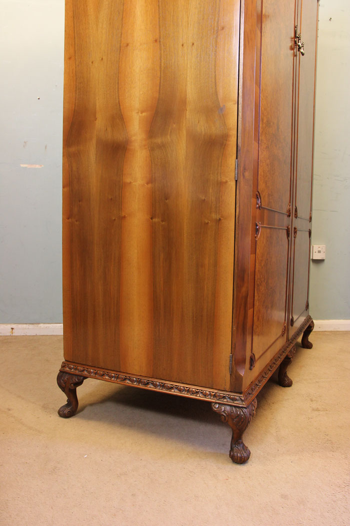 Antique Burr Walnut Wardrobe, (2) Antique Burr Walnut Double Wardrobe