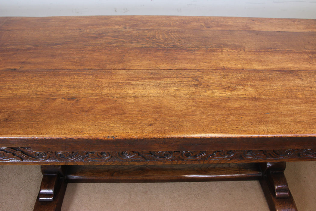 Large Antique Ten Seater Oak Drawleaf Table, Antique Oak Large Oak Refectory Draw Leaf Farmhouse Dining Table