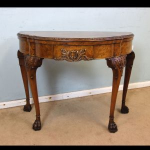 Antique Burr Walnut Queen Anne Style Card Table