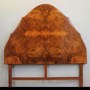 Antique King Size Burr Walnut Shaped Headboard