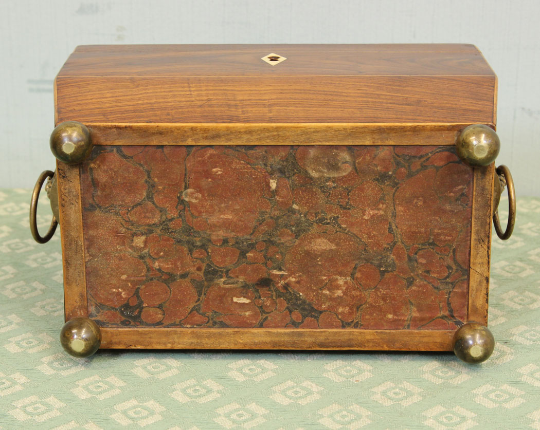 Antique Georgian Tea Caddy, London, (2) Antique Rosewood Tea Caddy