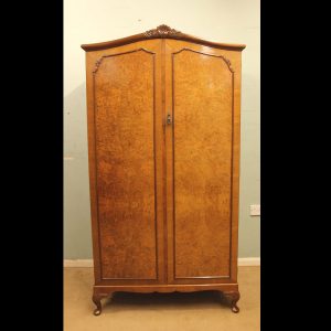 Antique Burr Walnut Double Wardrobe