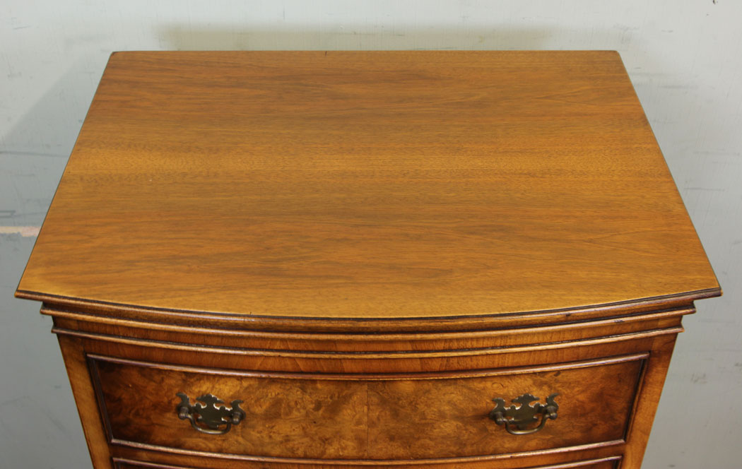 Antique Walnut Chest of Drawers, Antique Burr Walnut Chest on Chest