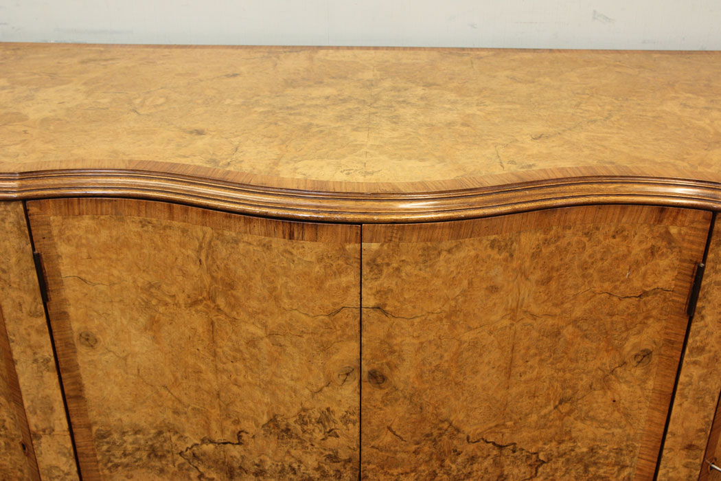 Vintage Burr Walnut Sideboard Drinks Cabinet, Antique Burr Walnut Sideboard Drinks Cabinet