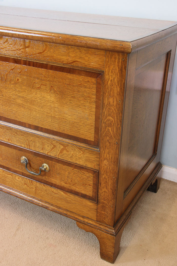 Antique 19th Century Mule Chest, Antique 19th Century Oak Mule Chest / Coffer