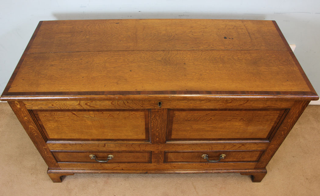Antique 19th Century Mule Chest, Coffer, Antique 19th Century Oak Mule Chest / Coffer