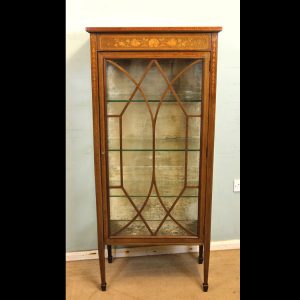 Antique Edwardian Quality Inlaid Mahogany Display Cabinet