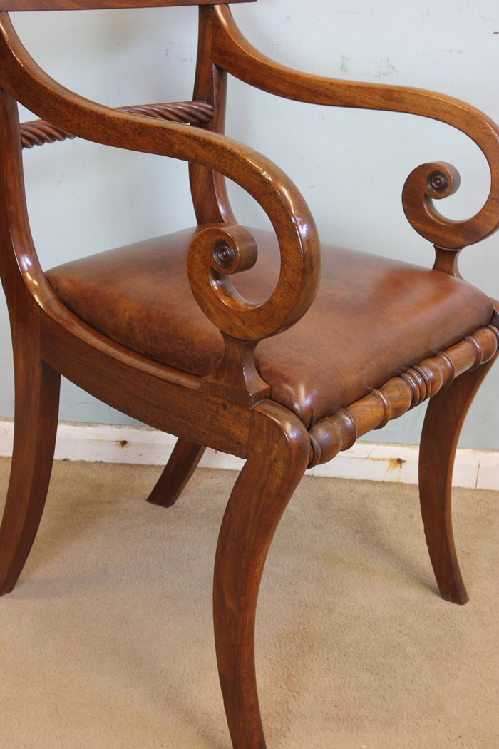 Antique Mahogany Armchair, London, Antique Victorian Mahogany Carver Desk Chair