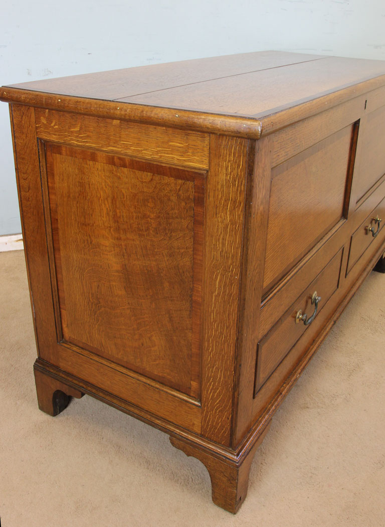 Antique Mule Chest, Coffer, Antique 19th Century Oak Mule Chest / Coffer