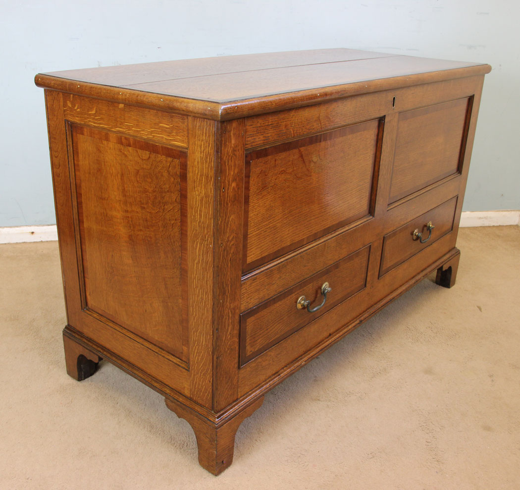Antique Mule Chest, London, Antique 19th Century Oak Mule Chest / Coffer