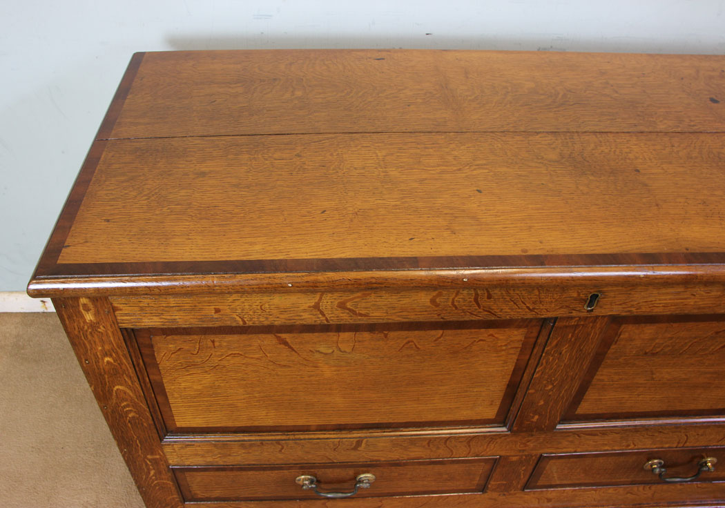 Antique Oak 19th Century Mule Chest, Coffer, Antique 19th Century Oak Mule Chest / Coffer