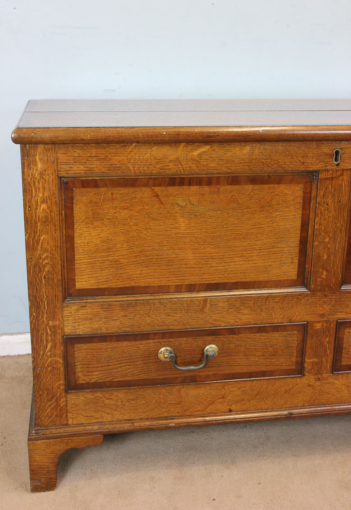 Antique Oak Mahogany Mule Chest, Coffer, Antique 19th Century Oak Mule Chest / Coffer