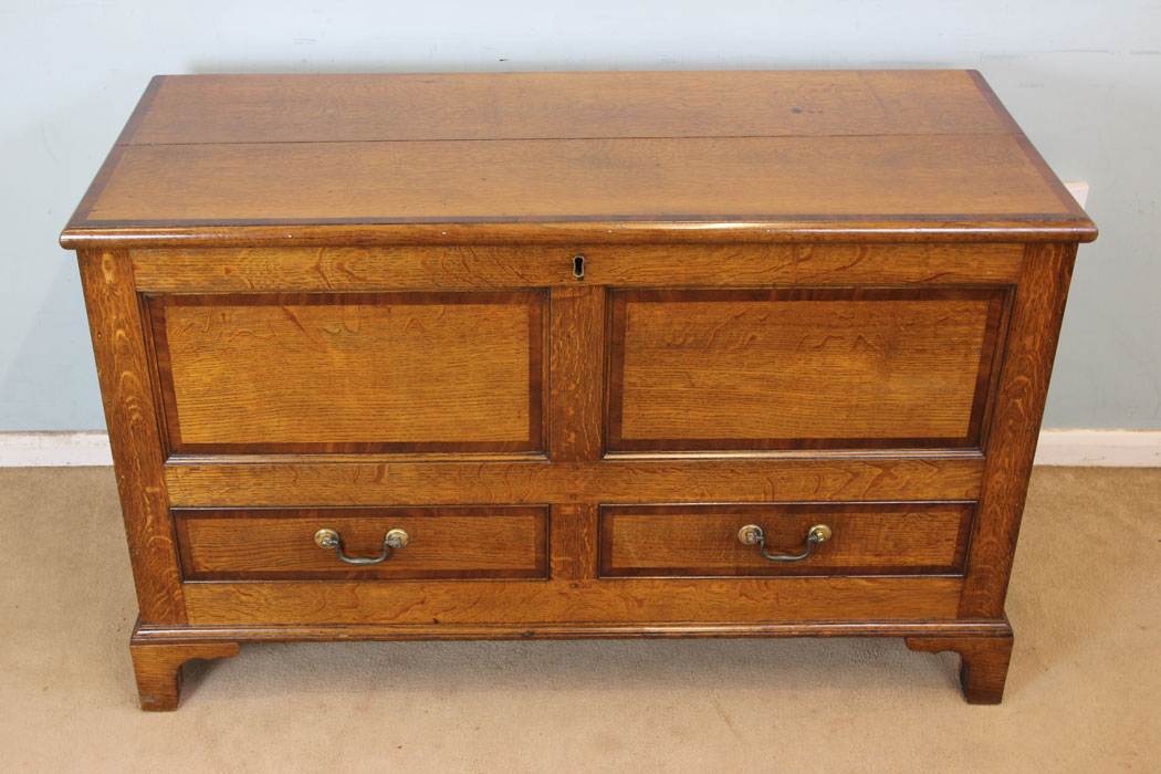 Antique Oak Mule Chest, Coffer, Antique 19th Century Oak Mule Chest / Coffer