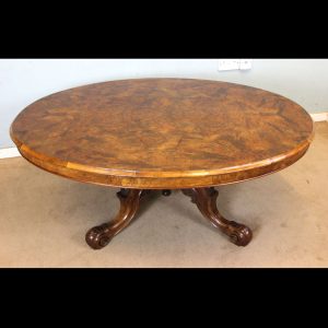 Antique Victorian Burr Walnut Coffee Table